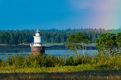 Lubec Channel Lighthouse at Low Tide in Down East Maine